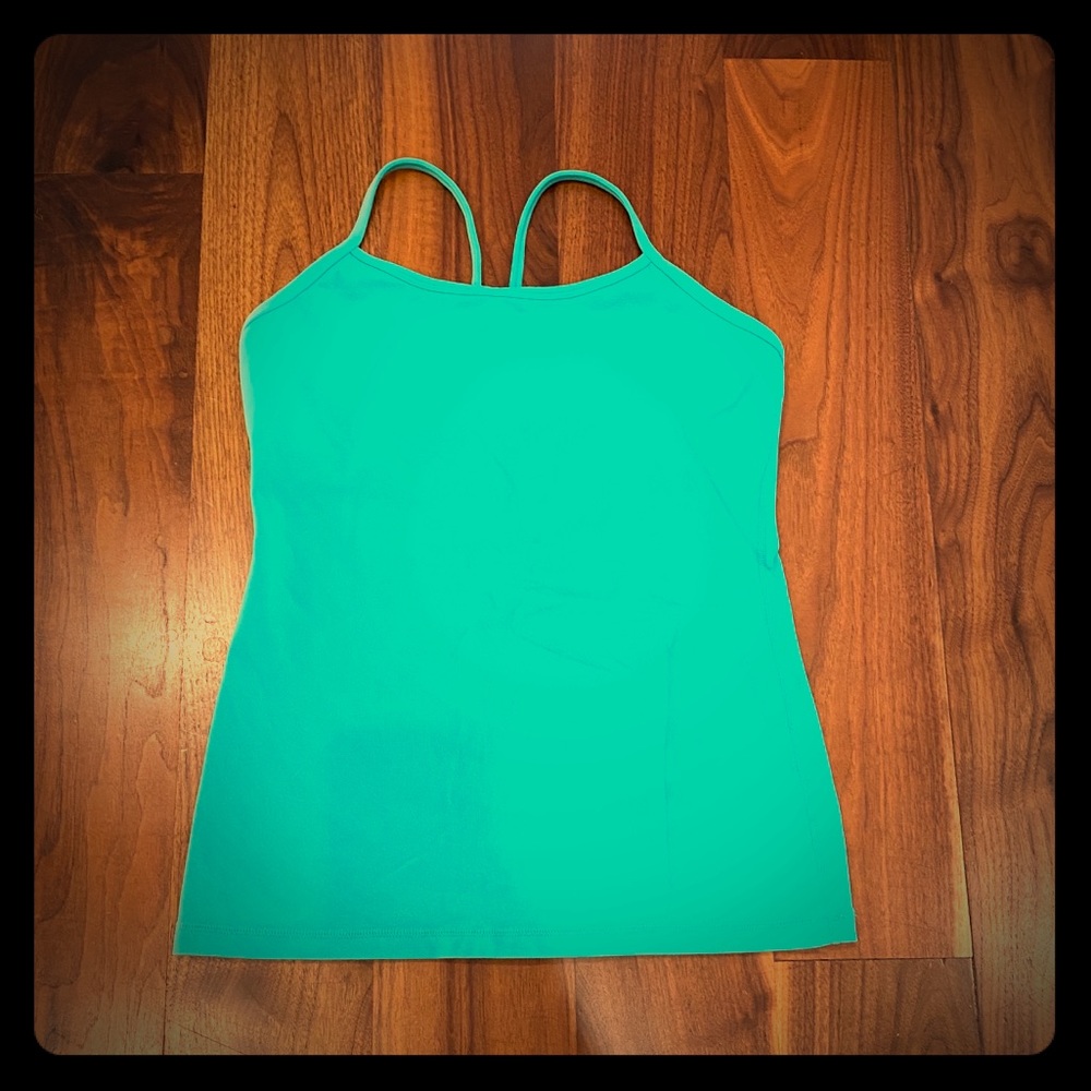 Lululemon Power Y tank, aqua, size 8